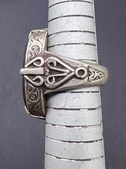 Rare Unique Old Central Asian Jewelries Pure Sliver Ring From Afghanistan