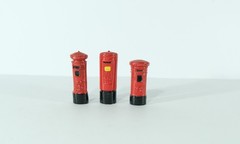 Metal Model Red British Mail Post Box Collection Country Crafts Rare Vintage M2