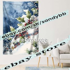 Holly & Snow tapestry traditional winter berry style 39X59 in