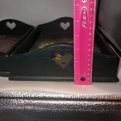 Adorable Vintage Wood And 10 Trays With Hearts Sunflowers Welcome Garden