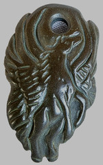 300 BC Ancient Roman Carved Engraved Gemstone Pendant Medallion Amulet Pegasus