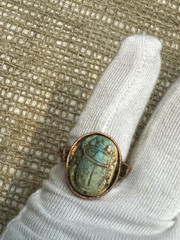 Authentic Ancient Egyptian Antiquities Egyptian Copper scarab Ring Egyptian BC