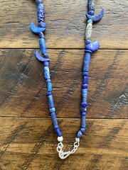 Ancient Lapis Lazuli Beads Bactrian Strand C.300 BC Necklace Jewelry Sterling S