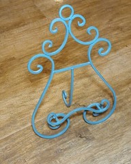 Turquoise Ornate Metal Display EASEL HOLDER STAND for Books or Pictures 15”x10”