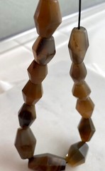 Ancient Agate Beads Islamic 1500 AD – Strand 1 – from Afghanistan 13 Beads