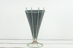 Antique/Vintage Art Deco Iron and Tin Umbrella Stand Umbrella Shaped Umbrella Ra