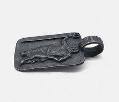 Ancient Roman Greek Silver Pendant Poseidon Neptune God of the Sea Trident