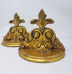 Pair Neoclassical Gold Gilt Wall Shelf Shelves Brackets Possible 1940s Italy Vgt