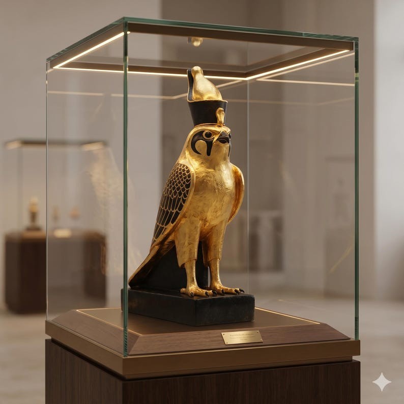 Ancient Egyptian Horus Falcon Statue Stone Figurine Sculpture Artifact Figurine