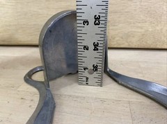 Vintage MCM Set OF 2 Cast Aluminum Wall Candle Holders PRINCETON INDIANA CO. PIC