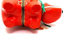 Akabeko Fukushima Aizu Folk Crafts – Lucky Charms -Papier Mache Bobble Head Cow