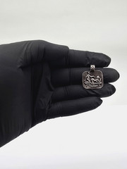 Ancient Roman Erotic Silver Pendant Classical Bed Scene Relief Artifact