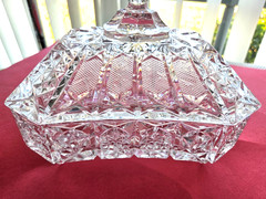 Vintage Large Lead Crystal Covered Nut/Candy Dish