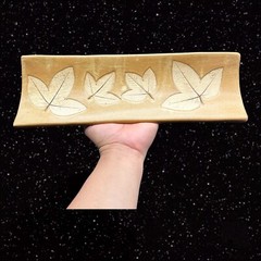 Cracker Tray Platter by Country Originals Oak Leaf Design Pottery Colombia 14”L