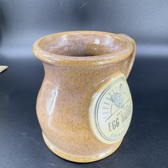 Deneen Pottery Hand Made Coffee Mug Cup Brown Glaze Egg Harbor Illinois IL