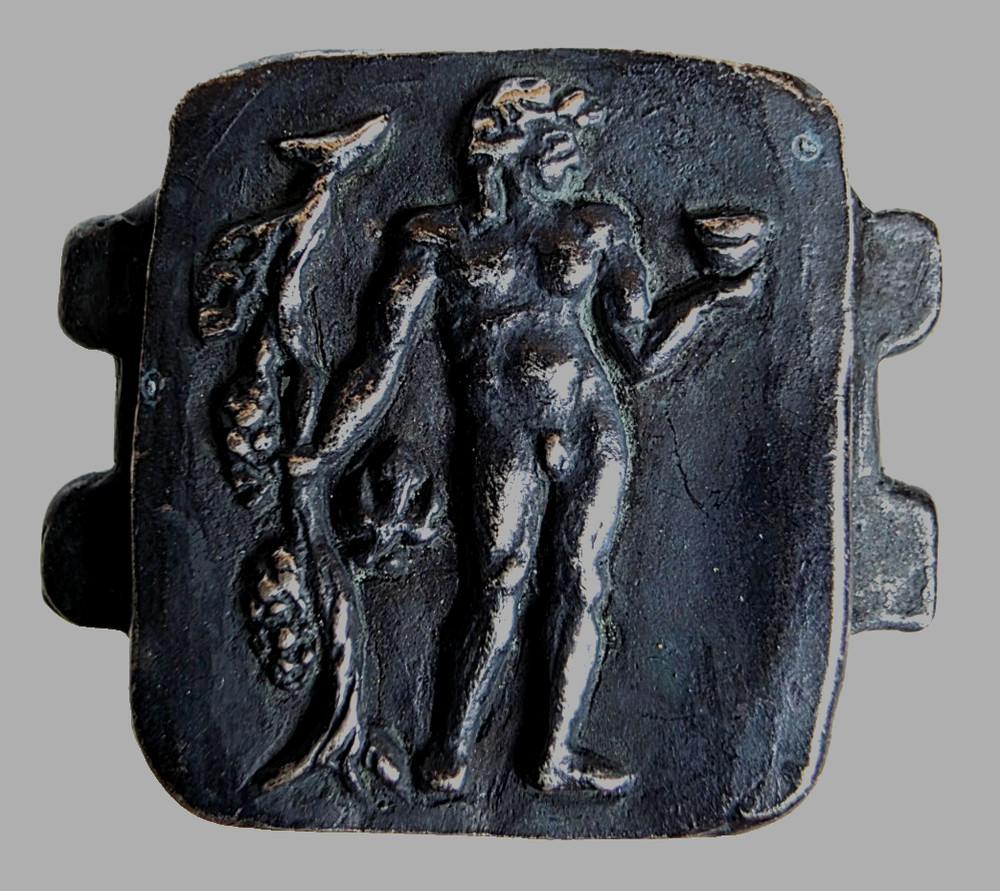 300 BC Ancient Greek Silver Ring Dionysus god of wine-making orchards, fertility