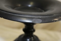 Antique Pair of Black Basalt Garnishments
