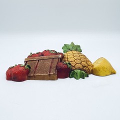 VTG 1975 Homco/Syroco #7350 #73510 USA 2pc Fruit Wall Hanging Plaques Farmhouse