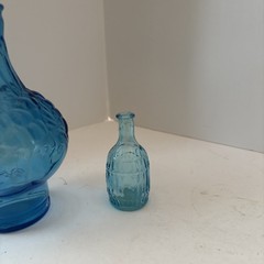 Assorted Vintage Blue And Cobalt Blue Glass Lot Of 8 See Description Below ￼
