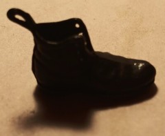 VICTORIAN BOOT charm vtg goth metal black shoe bracelet pendant jewelry