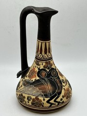 Corinthian 550 BC Reproduction Vessel Hand Crafted And Painted In Greece Birds