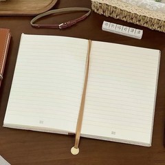 MiuMiu Brown Leather Wide Ruled Notebook A5 – Brand New Gift Idea