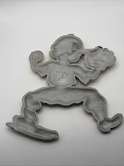 3 pc Vintage SEXTON Aluminum Metal Baseball Player Wall Hanging Plaque set