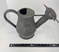 Mackenzie-Childs Black Metal Sunflower Watering Can Large 15″ x 12″ Rare! HTF!