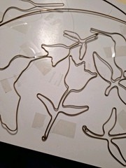 New Vtg Folk Art Free-form Brass Wire Art Hummingbirds Flowers Mobile 1990’s