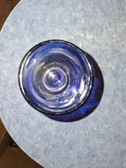 Vintage Hand Blown Cobalt Blue Glass Bud Flower Vase Cylindrical