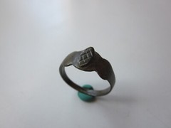 very rare ancient Viking engraved bronze perfect ring with runes. IX – X AD.