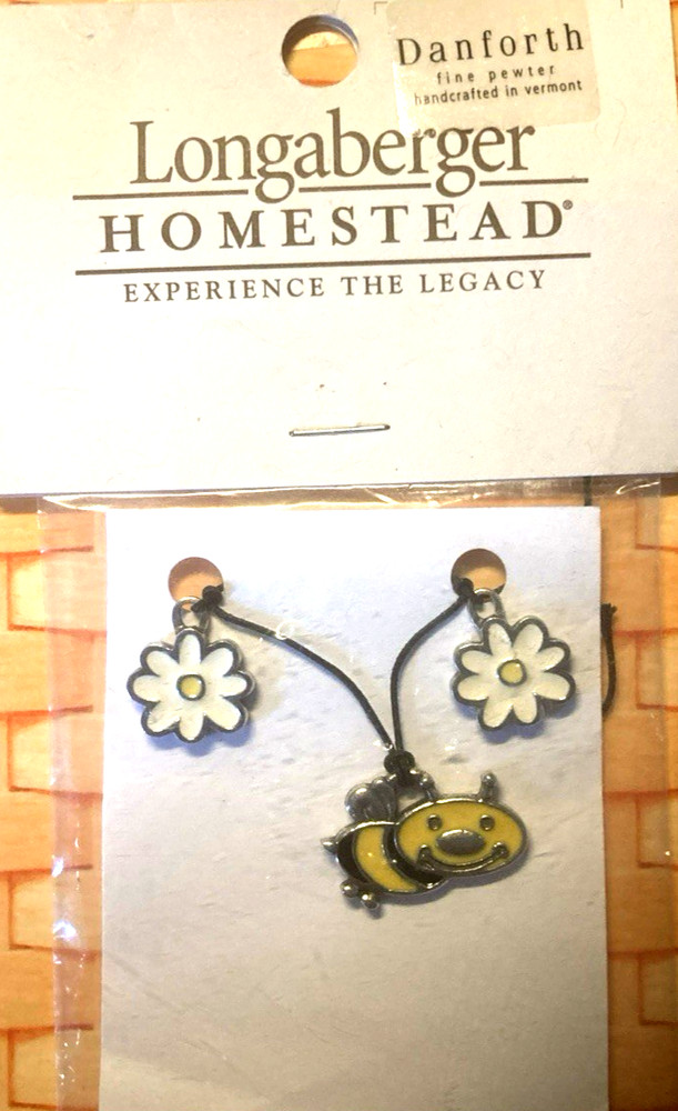 Longaberger RARE-2009 Danforth Pewter Bee Garland Tie-On-NEW-SHIPS FREE!!!