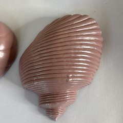 Vintage Mauve Pink Bathroom Wall Decor Seashells Art Burwood 1980s Conch Shell