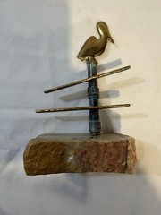 Vintage Mid Century Modern DEMOTT Brass Metal Sculpture