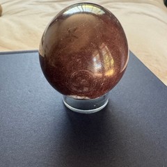 Vintage Red Zebra Marble Jasper Stone Egg White Vein Hand Carved Pakistan