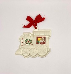 Lenox Holiday Train Cookie Press W/Red Ribbon New in Original Packaging Vintage