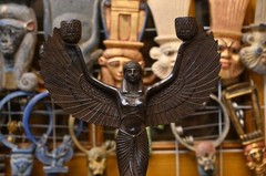 Isis Statue Antiques Pretty Gift Ancient Egyptian Mythology Rare Stone Sculpture