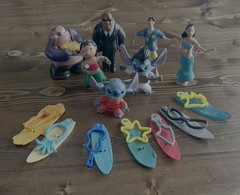 LOT (7) Disney LILO & STITCH Original McDonalds BOBBLEHEAD Figures TOYS w/boards
