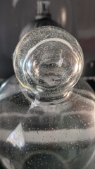 Stunning Oversized Hand Blown Art Glass Cloche / Display Dome Bullicante Bubbles