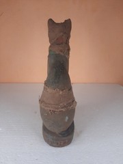 RARE ANCIENT EGYPTIAN ANTIQUITIES Egyptian Mummy Bastet Statue Cat Figure