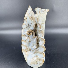 Hand Made Studio Art Pottery Vase Flower Shape Made In Greece Vintage Pottery