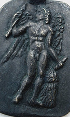 Ancient Greek Silver Pendant Eros Cupid Winged God of Love Artifact 200 BC