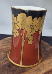 Art Nouveau Limoges Painted Stein with Sought After Grape Style Design of 1903