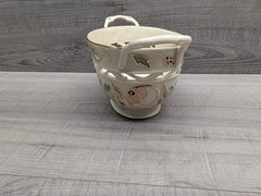 Lenox Gilded Garden Basket Off White Floral Gold Trim Porcelain Bowl Medium.
