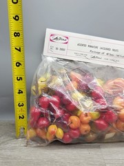 Vintage LeeWards Medium Sized Lacquered 48 Stems 144 Fruits Pear Apple Lemon Lim