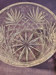 Bohemia 24% Lead Crystal Biscuit/Candy Jar W/Diamond & Fan Design