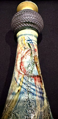 VTG Barocco Valbonne France Faït Main Handmade Art Pottery Vase 11″ H Enameled