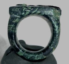 300 BC Authentic Ancient Roman hololith Ring Engraved Gemstone Bull MUSEUM GRADE