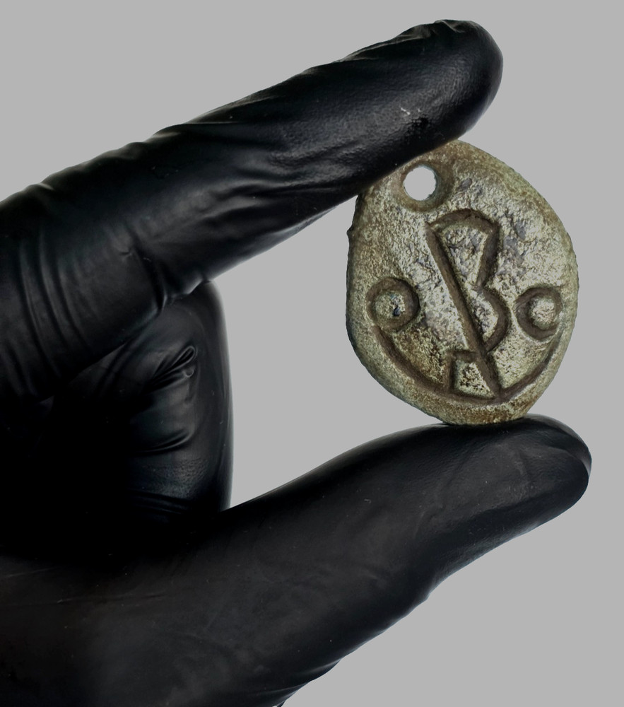 300 BC Ancient Carved Engraved Gemstone Pendant Medallion Wearable Amulet Unisex