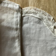 Vintage Antique Toddler Girl’s White Cotton Slip 15”X11”